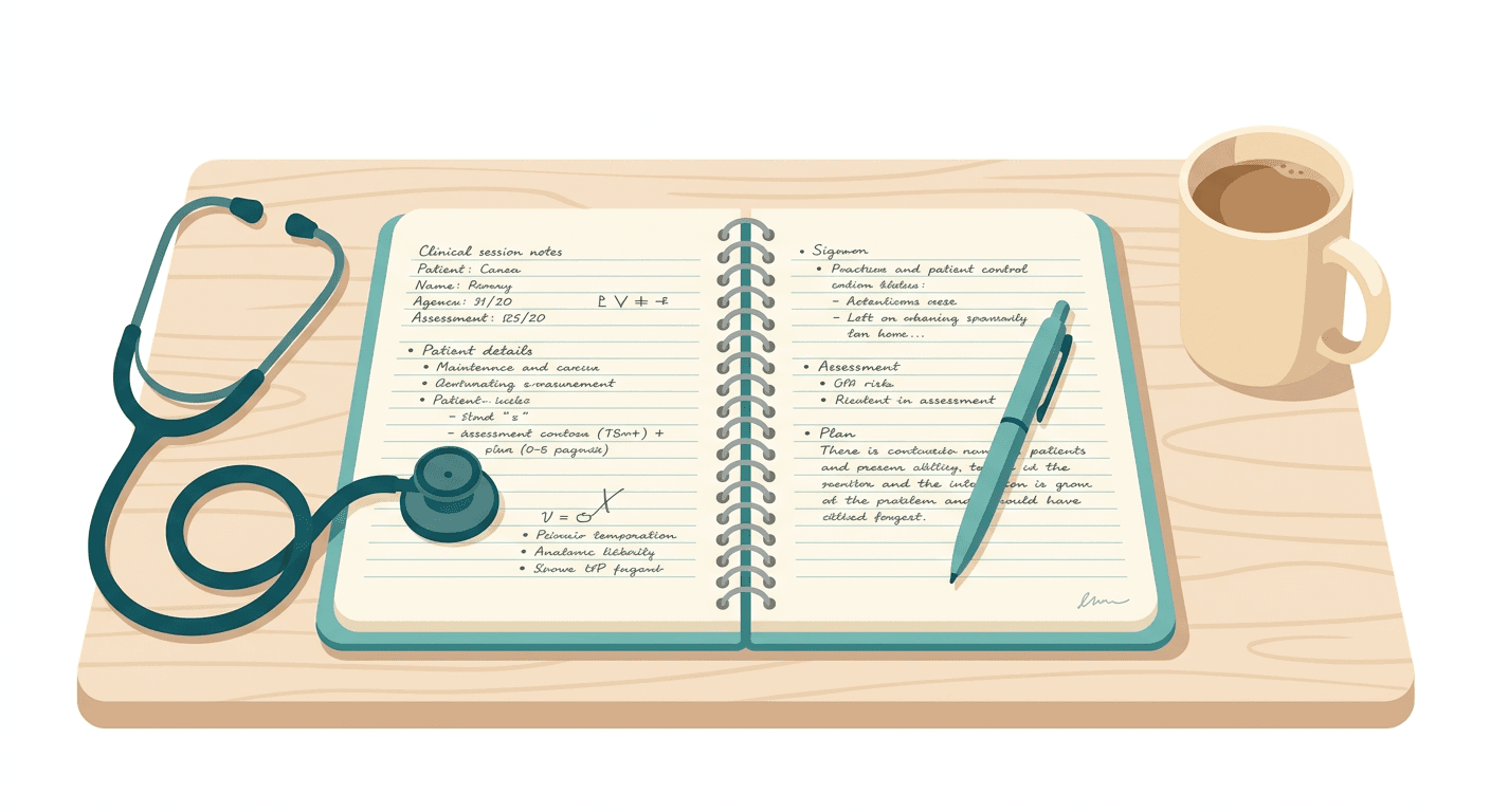 Clinical notebook illustration